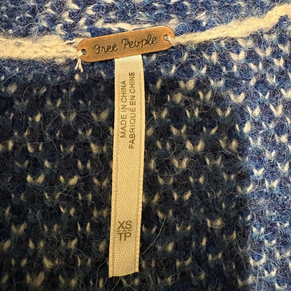 Free People Blue Floral Open-Front Cardigan - Picture 4 of 5